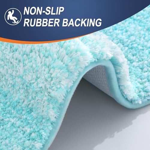 OLANLY Bathroom Runner Rug 59x20, Extra Soft Absorbent Microfiber Bath Rugs - Image 5