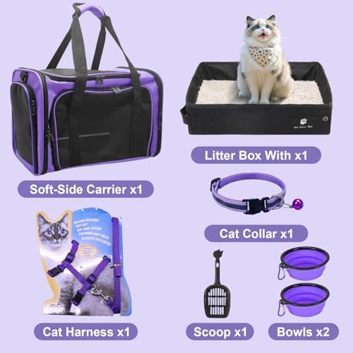 Soft-Sided Cat Carrier with Litter Box, 17.7"x11.8"x11.8" inch - Image 2