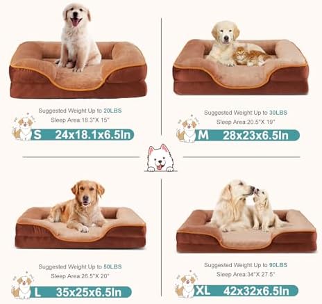 Sweetcrispy Orthopedic Large Dog Bed, Waterproof Pet Sofa Supportive Bed - Image 6
