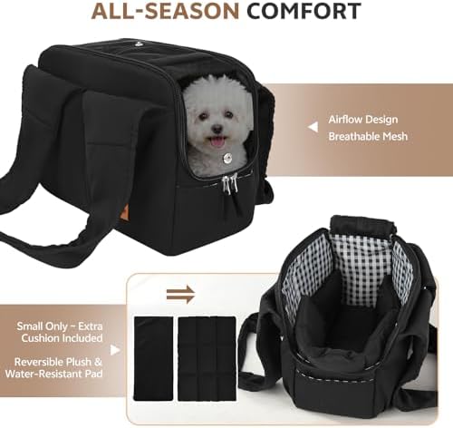 Dog Purse Carrier for Small Dogs and Cats, Soft-Sided Pet Tote Bag - Image 3