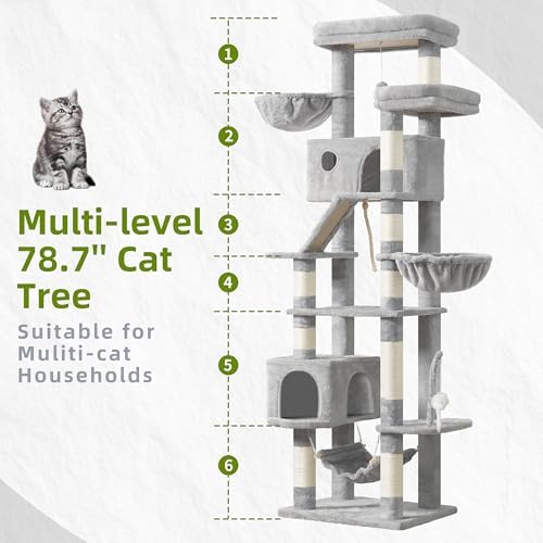 Gitelsnour Tall Cat Tree Tower for for Multiple Cats, Large Condo - Image 2