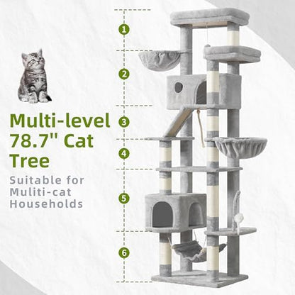 Gitelsnour Tall Cat Tree Tower for for Multiple Cats, Large Condo - Image 2