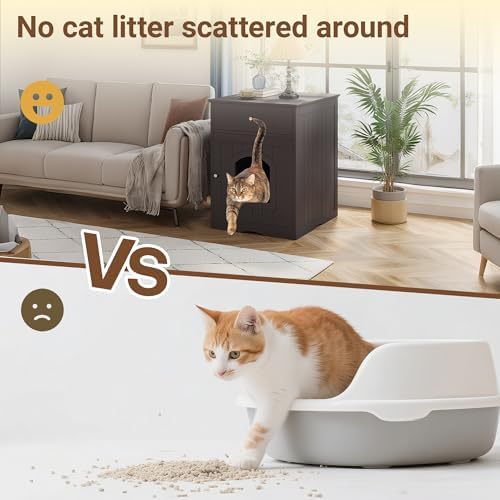 Litter Box Enclosure, Hidden Cat Litter Box Cabinet - Image 6