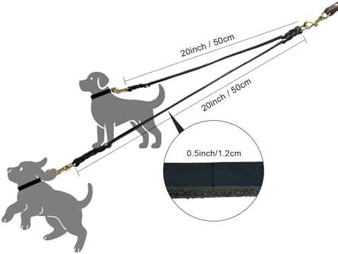 Guiding Star Leather Double Dog Leash - Image 4