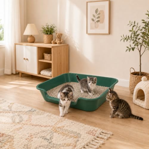 Extra Large Low Entry ABS Cat Litter Box, 1 Pack - Image 5
