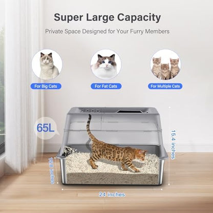 Aphyxen XL Stainless Steel Litter Box - Image 4