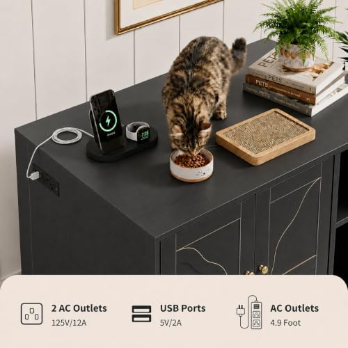 Garvee Cat Litter Box Enclosure, Large Cat House - Image 4