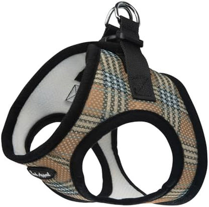 Bark Appeal Tan Plaid Step-in Dog Harness by BarkAppeal