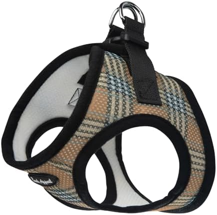 Bark Appeal Tan Plaid Step-in Dog Harness by BarkAppeal