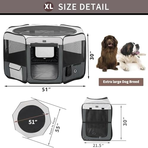 DONORO Dog Playpen Portable Pet Play Pens - Image 4