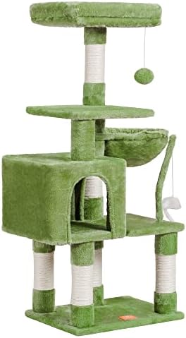 Heybly Cat Tree with Toy, 43.3 inch Cat Tower - Image 6