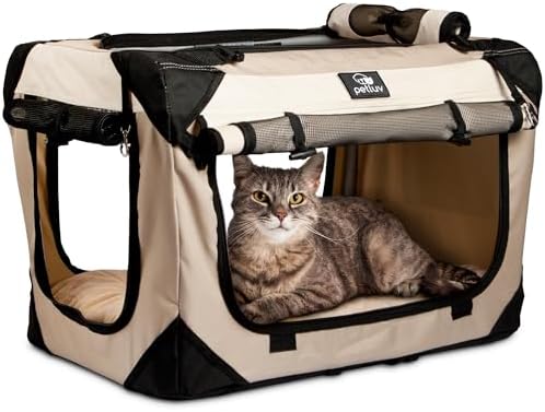 Cat & Dog Carrier, Fits Most Cats or Small Dog Comfortably by PetLuv