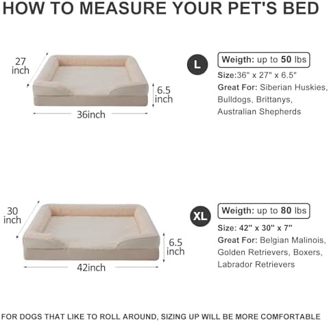 WNPETHOME Orthopedic Washable Dog Bed Large - Image 5