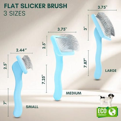 Pet Slicker Brush With Soft Massage Grooming Stainless Steel Pins - Image 5