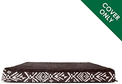 Furhaven Replacement Dog Bed Cover Plush & Kilim Décor Mattress, Machine - Image 2