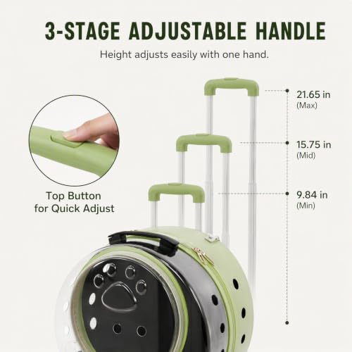 Cat Carrier with Wheels, Breathable Pet Backpack Bubble - Image 4