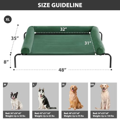 RRPETHOME Large Elevated Cooling Cot, Portable Outdoor Raised Dog Bed - Image 2