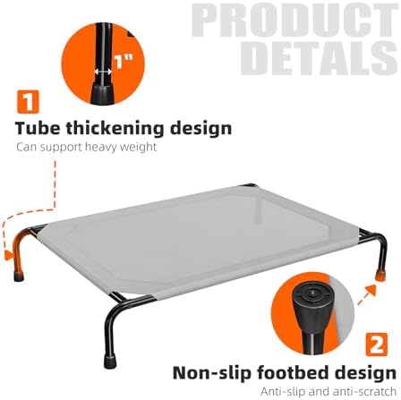 Simple Trending Raised Dog Bed for Large Dogs, Waterproof XL Dog Cot - Image 5