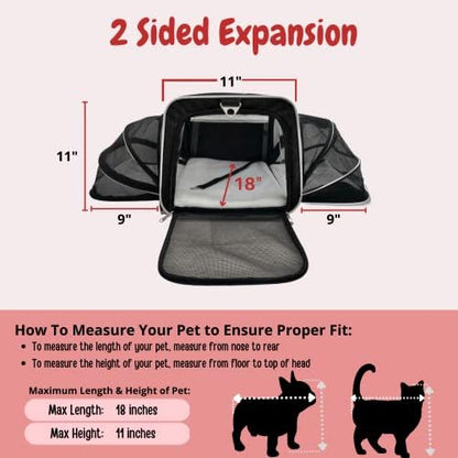 RUFF LIFE 101 Airline Approved Expandable Premium Pet Carrier on Wheels- Two - Image 4