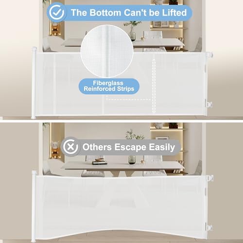 Retractable Baby Gates for Stairs& Doorways, Extends to 100" - Image 4