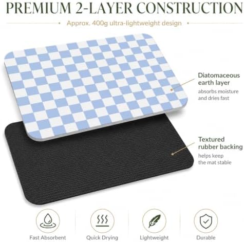 Natural Diatomaceous Earth Bath Mat, Ultra Thin Quick Dry Floor Rug - Image 6