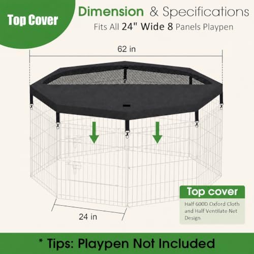 Artmalle 600D Oxford Octagonal Top Cover - Image 4