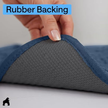 GORILLA GRIP SoakSTOPPER Dog Door Mat, Machine Wash and Dry, 24x17 Navy - Image 5