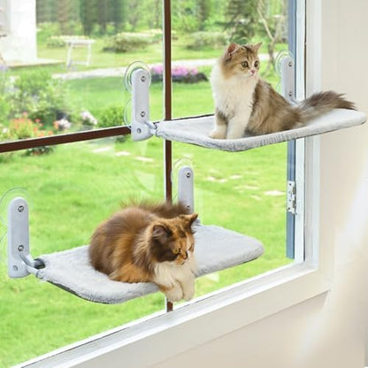 Zoratoo 2PC Cat Window Perch, Foldable & Cordless by Zoratoo