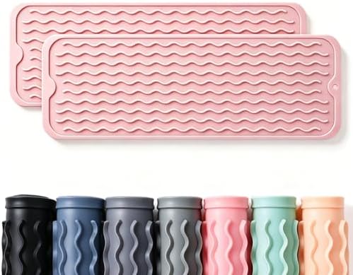 2 Pack Caketime Silicone Dish Drying Mat by CAKETIME