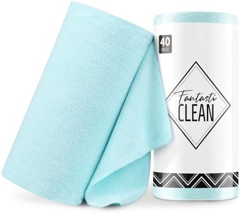 Fantasticlean Microfiber Cleaning Cloth Roll- 40 Sheets by Fantasticlean