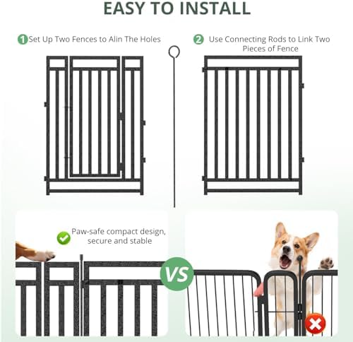 Thickened Outdoor Dog Fence, 40 Panels - Image 3
