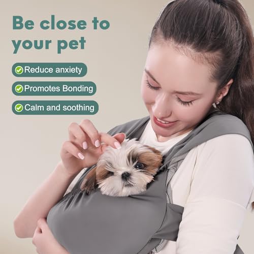 Supet Dog Sling Carrier for Small Pet, Adjustable Hands Free Front Backpack - Image 4