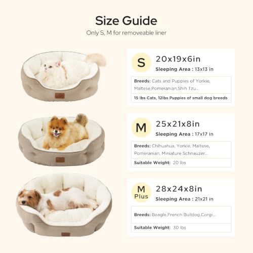 Bedsure Small Dog Bed Washable, Round Cat Beds - Image 6