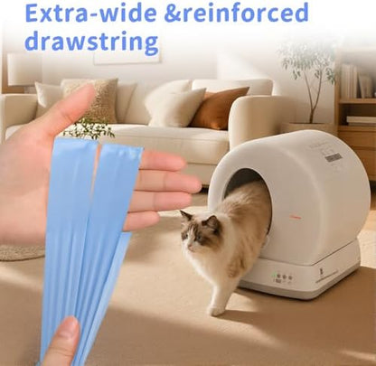 60 Count Drawstring Cat Litter Bags Compatible - Image 3