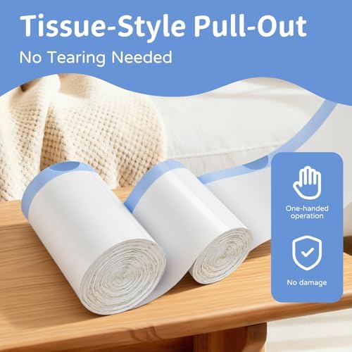 45 Count Tear-Free Waste Drawer Liners Bags Compatible - Image 3