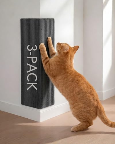 Corner & Wall Cat Scratch Mat, Self-Adhesive Trimmable Cat Scratcher, Wall by Unknown