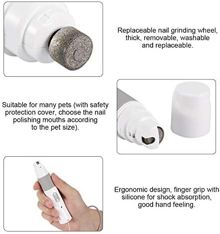 AstraLoom Pet Nail Grinder Electric USB Rechargeable Low Noise Dog Cat Claws - Image 5