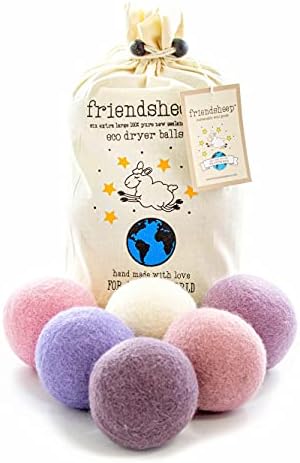 Friendsheep Wool Dryer Balls, Organic Reusable Fabric Softener Alternative by Friendsheep