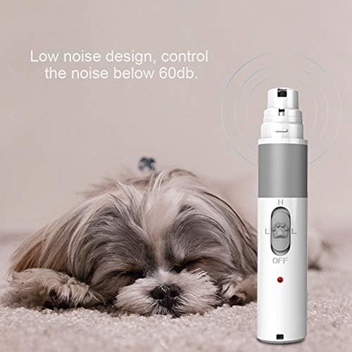 AstraLoom Pet Nail Grinder Electric USB Rechargeable Low Noise Dog Cat Claws - Image 4
