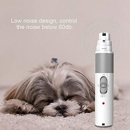 AstraLoom Pet Nail Grinder Electric USB Rechargeable Low Noise Dog Cat Claws - Image 4