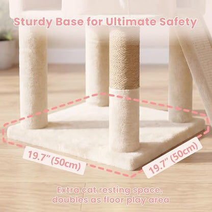 Cat Tree, 61 Inch Tall Cat Tower, Diamond-Shaped Cat Cave VCT001MJ - Image 4
