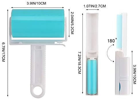 NUOBUT Reusable Sticky Lint Roller, 2 Large & 2 Mini, 4 Pack - Image 4