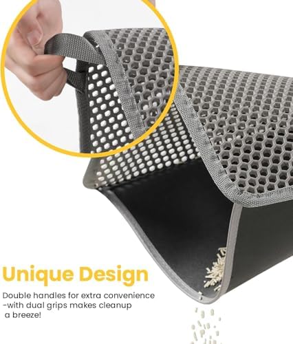 Cat Litter Mat, Upgrade Super Waterproof Back Layer Litter Box Mat, Non Slip - Image 2