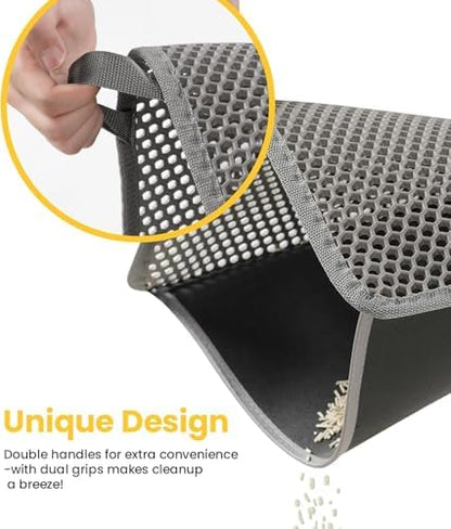 Cat Litter Mat, Upgrade Super Waterproof Back Layer Litter Box Mat, Non Slip - Image 2