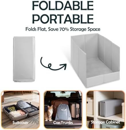 MEEXPAWS Cat Litter Box Enclosure, Foldable Waterproof Splash Guard - Image 6