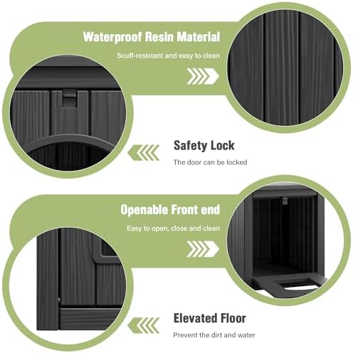 Cat Litter Box Enclosure, Feral Outdoor Cat Enclosure Weatherproof - Image 2