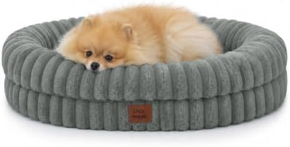 ChiXnuggle Orthopedic Dog Bed, Washable Cover, Faux Fur Bolster Pet Couch by SnuggleUpPawsDown