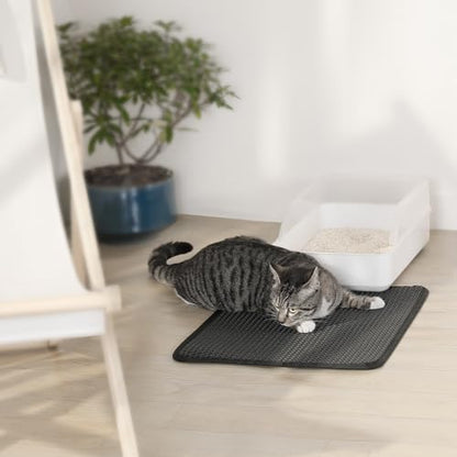 Cat Litter Trapping Mat, Hexagon Grids & Anti-Leak Base, Machine Washable - Image 7