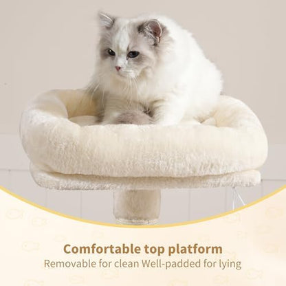 Heybly Cat Tree with Toy, 43.3 inch Cat Tower - Image 2