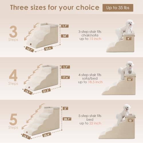 EHEYCIGA 4-Step Curved Dog Stairs - Image 4